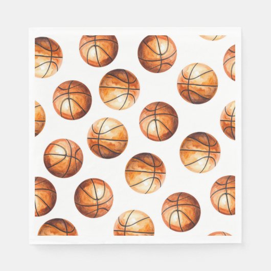 Basketball-Party Servietten (Vorderseite)