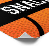 Basketball Party SNACKS signieren Print Poster (Ecke)