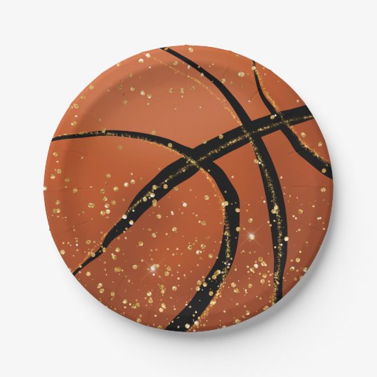 Basketball-Party-Teller Pappteller (Vorderseite)