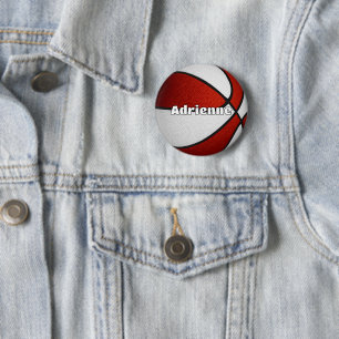 Basketball-Partygeschenke in roten Teamfarben Button