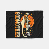Basketball-Patentante-Design Fleecedecke (Vorderseite (Horizontal))