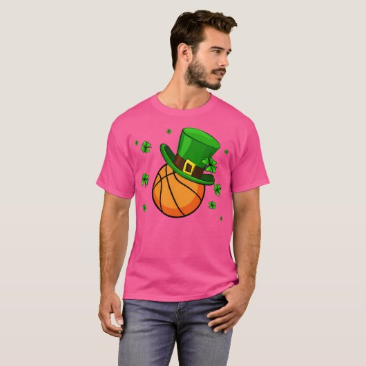 Basketball Patrick's Day Hat T-Shirt (Vorne ganz)
