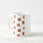Basketball Pattern Coffee Mug Kaffeetasse (Vorderseite Links)