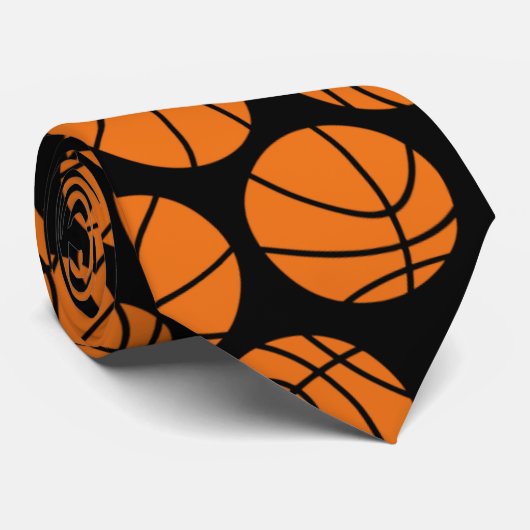 Basketball Pattern Neck Tie Krawatte (Gerollt)