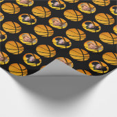 BASKETBALL PATTERN TEMPLATE PHOTO WRAPPING PAPERS GESCHENKPAPIER (Ecke)