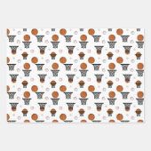 Basketball Patterns Trio Geschenkpapier Set (Vorderseite 2)