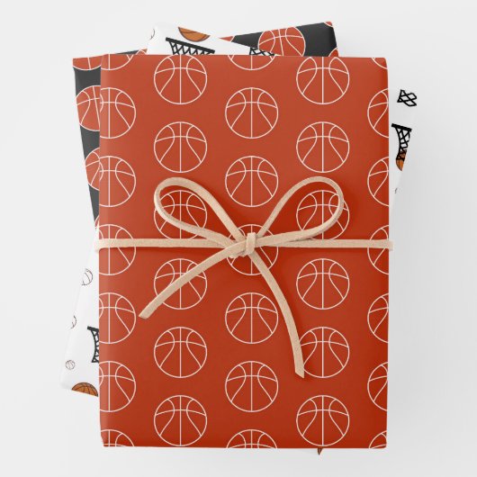 Basketball Patterns Trio Geschenkpapier Set (Beispiel)