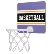 BASKETBALL Periwinkle Black Yellow Racing Stripes