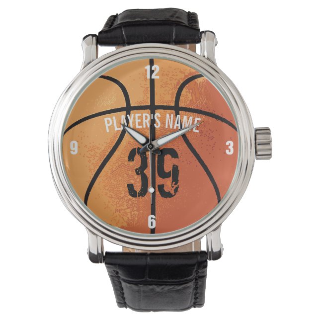 Basketball (personalisierbar) armbanduhr (Vorderseite)