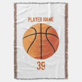 Basketball (personalisierbar) decke (Vorderseite Vertikal)
