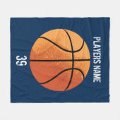 Basketball (personalisierbar) fleecedecke (Vorderseite (Horizontal))