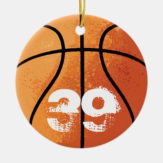 Basketball (personalisierbar) keramik ornament (Vorne)