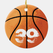Basketball (personalisierbar) keramik ornament (Hinten)