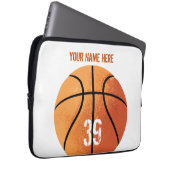 Basketball (personalisierbar) laptopschutzhülle (Vorne Rechts)