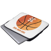 Basketball (personalisierbar) laptopschutzhülle (Vorne Knopf)