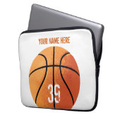 Basketball (personalisierbar) laptopschutzhülle (Vorderseite Links)