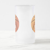 Basketball (personalisierbar) mattglas bierglas (Mittel)