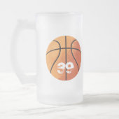 Basketball (personalisierbar) mattglas bierglas (Links)