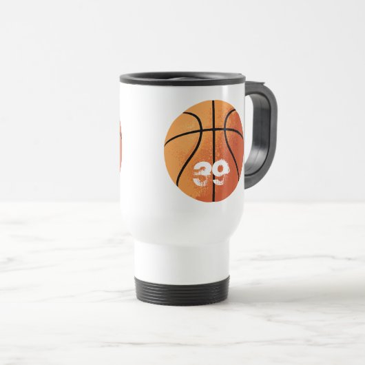 Basketball (personalisierbar) reisebecher (VorderseiteRechts)
