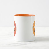 Basketball (personalisierbar) Zwei-Tonen-Kaffee-Ta Tasse (Zentrum)