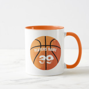 Basketball (personalisierbar) Zwei-Tonen-Kaffee-Ta Tasse
