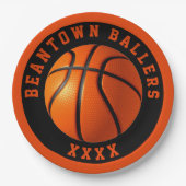 Basketball personalisieren pappteller (Vorderseite)