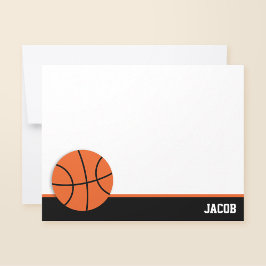 Basketball Personalisiert Flat Mitteilungskarte