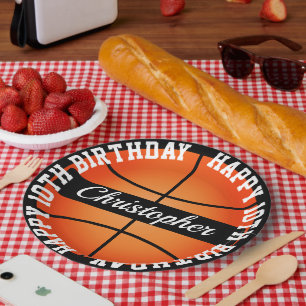 Basketball Personalisiert Geburtstag Pappteller