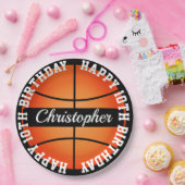 Basketball Personalisiert Geburtstag Pappteller (Party)