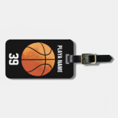 Basketball (personalisiert) gepäckanhänger (Vorderseite horizontal)