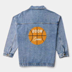 Basketball personalisiert jeansjacke