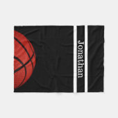 Basketball Personalisiert mit Namensdecke Fleecedecke (Vorderseite (Horizontal))