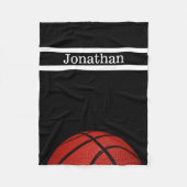 Basketball Personalisiert mit Namensdecke Fleecedecke (Vorderseite)