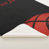 Basketball Personalisiert mit Namensdecke Sherpadecke (3/4)