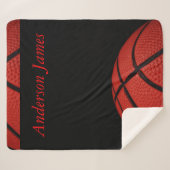 Basketball Personalisiert mit Namensdecke Sherpadecke (Vorderseite (Horizontal))