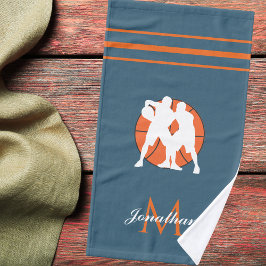 Basketball Personalisiert Name Monogram Strip Ball Handtuch