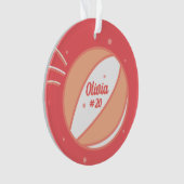 Basketball Personalisiert Name Nummer Ornament (Vorderseite)