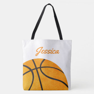 Basketball Personalisiert Orange Mädchen Kinder Tr Tasche