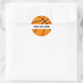 Basketball Personalisiert Runder Aufkleber (Tasche)