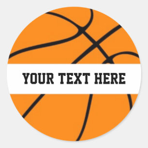 Basketball Personalisiert Runder Aufkleber