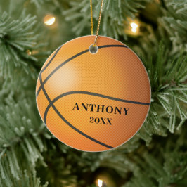 Basketball Personalisiert Weihnachten Keramik Ornament