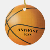 Basketball Personalisiert Weihnachten Keramik Ornament (Vorne)