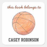 Basketball personalisierte Buchzeichen für Kinder