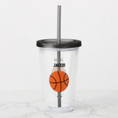 Basketball Personalisierte Kinder Acryltrinkbecher (Vorderseite)