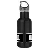 Basketball-Personalisierter individuelle Name Edelstahlflasche (Rückseite)