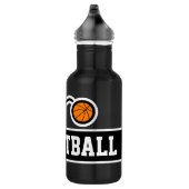Basketball-Personalisierter individuelle Name Edelstahlflasche (Rechts)