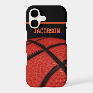 Basketball Personalisierter Name Schwarz und Orang