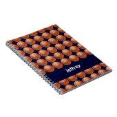 Basketball Personalisierter Name Spirale Notizblock (Rechte Seite)