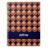 Basketball Personalisierter Name Spirale Notizblock (Vorderseite)