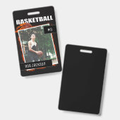 Basketball Personalisiertes Foto Abzeichen Ausweis (Vorder- & Rückseite)